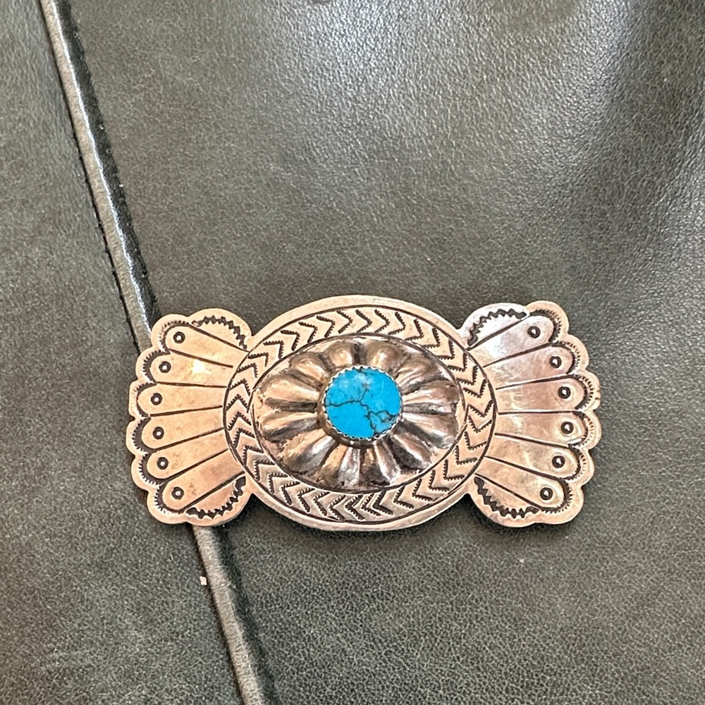 Silver and Turquoise Brooch/Pendant
